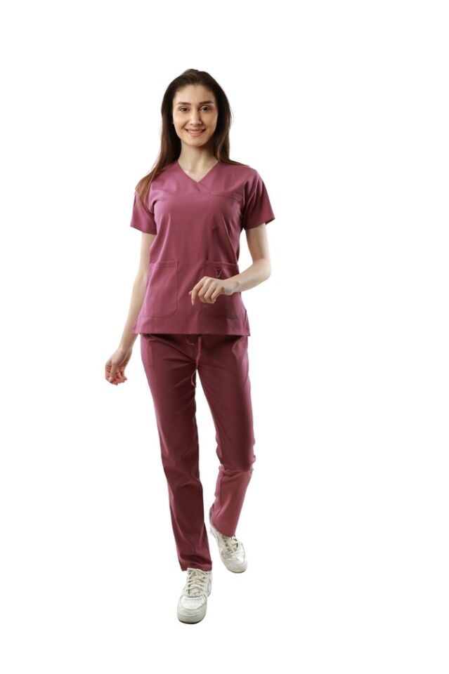 Gül Kurusu Likralı Normal Kol Bayan Takımı