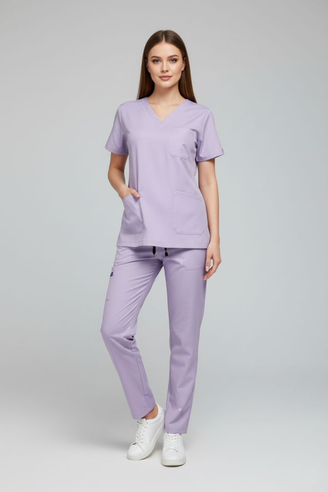 Lila Rengi Yarasa Kol Likralı Bayan Takımı