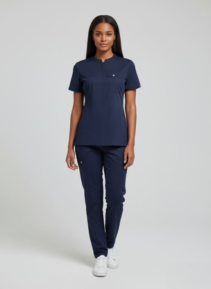 NOVA-Lacivert Likralı Hakim Yaka Bayan Takımı