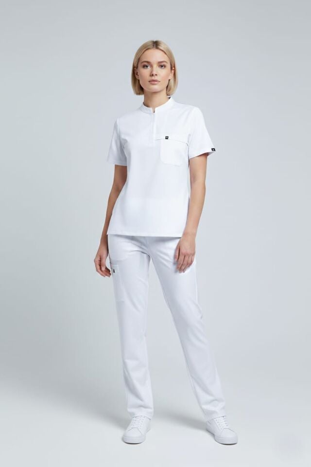 NOVA-Beyaz Likralı Hakim Yaka Bayan Takımı