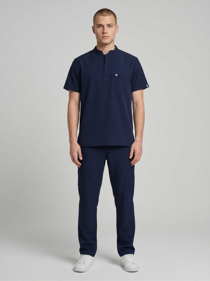 Nova-Lacivert Likralı Hakim Yaka Erkek Takımı