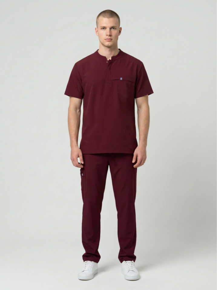 NOVA-Bordo Likralı Hakim Yaka Erkek Takımı