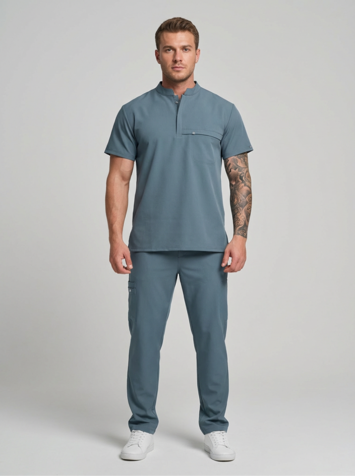 NOVA-Arduvaz Mavisi Likralı Hakim Yaka Erkek Takımı