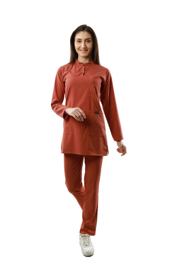 Toprak Rengi Bayan 105 cm Tesettür Takımı