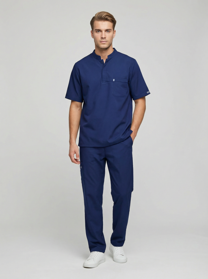 NOVA-Gece Mavisi Likralı Hakim Yaka Erkek Takımı