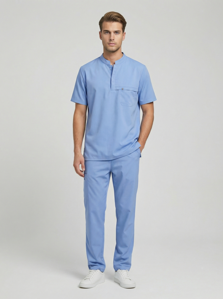 NOVA-Alaskan Blue Likralı Hakim Yaka Erkek Takımı